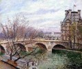 Pont royal und der pavillion de Flore Camille Pissarro Landschaft Fluss